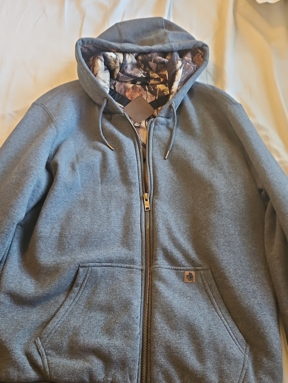 Legendary Whitetails CCW Gray Hoodie with Realtree Camo Lining